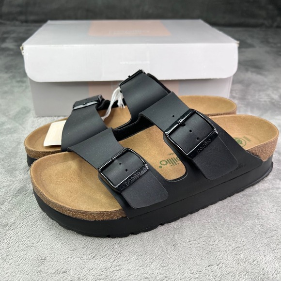 Birkenstock Shoes - Birkenstock Papillio Arizona Pap Flex Platform Sandals Women 39 Black Narrow Fit